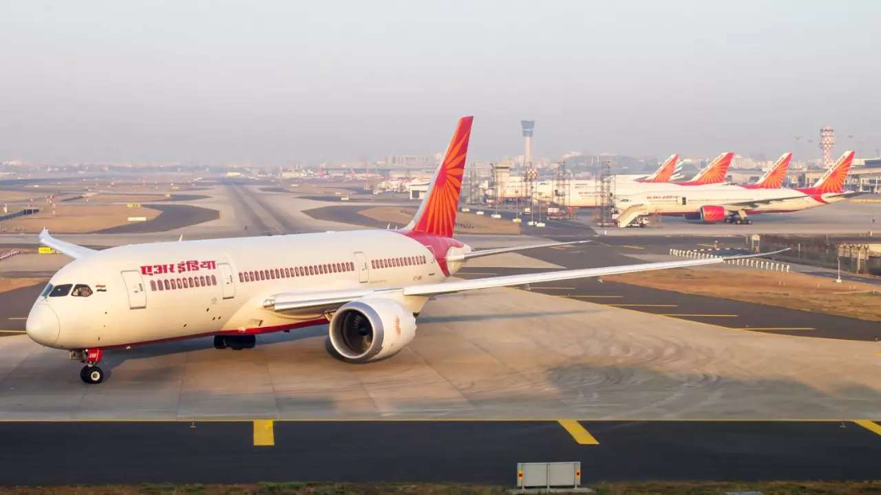 Fleet of Air India aircrafts at Mumbai Airport