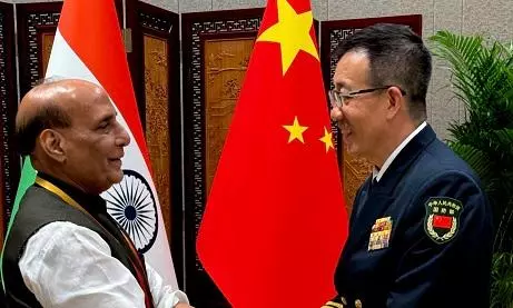 Rajnath Singh meets Dong Jun Rajnath Singh meets Dong Jun