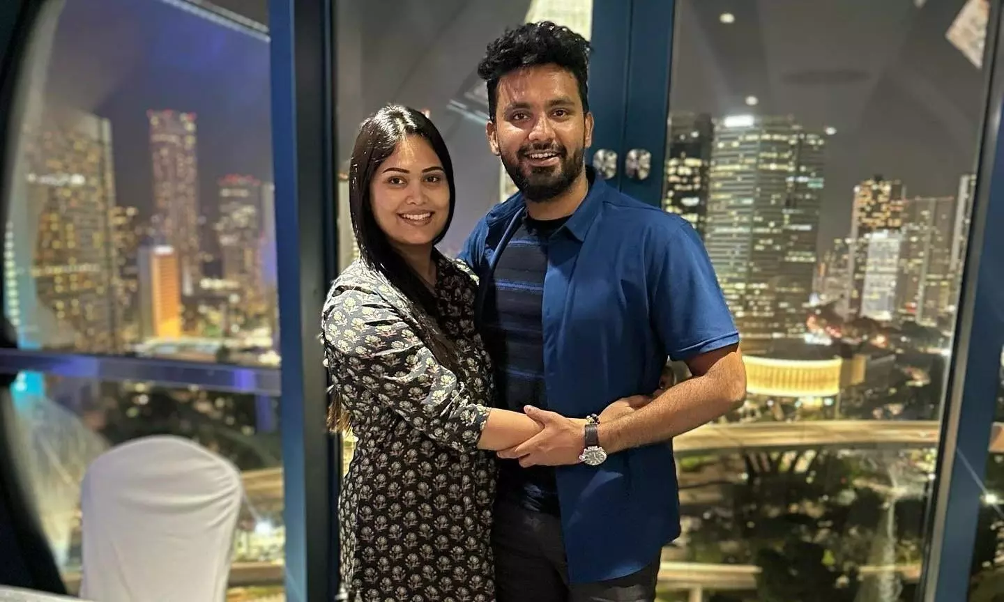 Chennai makeup artist Asmitha and her husband Vishnu