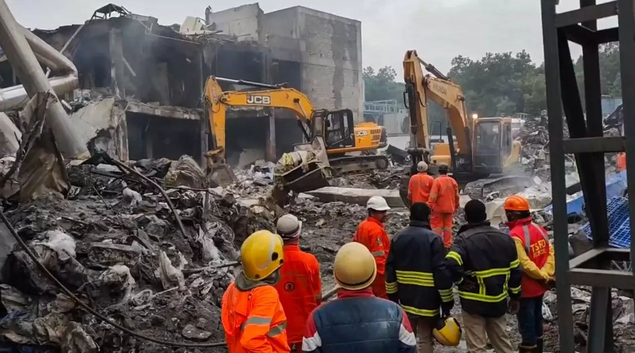 Sigachi blast, Telangana, Fire