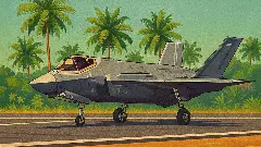 UKs F-35B as depicted in Kerala Tourisms X post