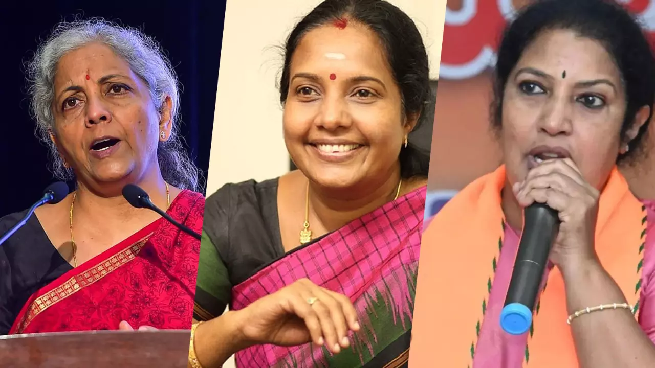 Nirmala Sitharaman, Vanathi Srinivasan, and D Purandeswari