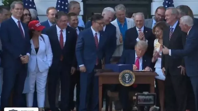 US President Trump signing bill