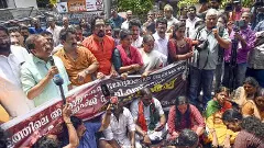 BJP protests calling for Veena Georges resignation