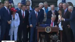 US President Trump signing bill