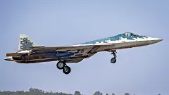 Su 57 performing maneuvers