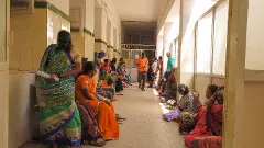 General hospital premises where patients are seen waiting for their Medical Examination