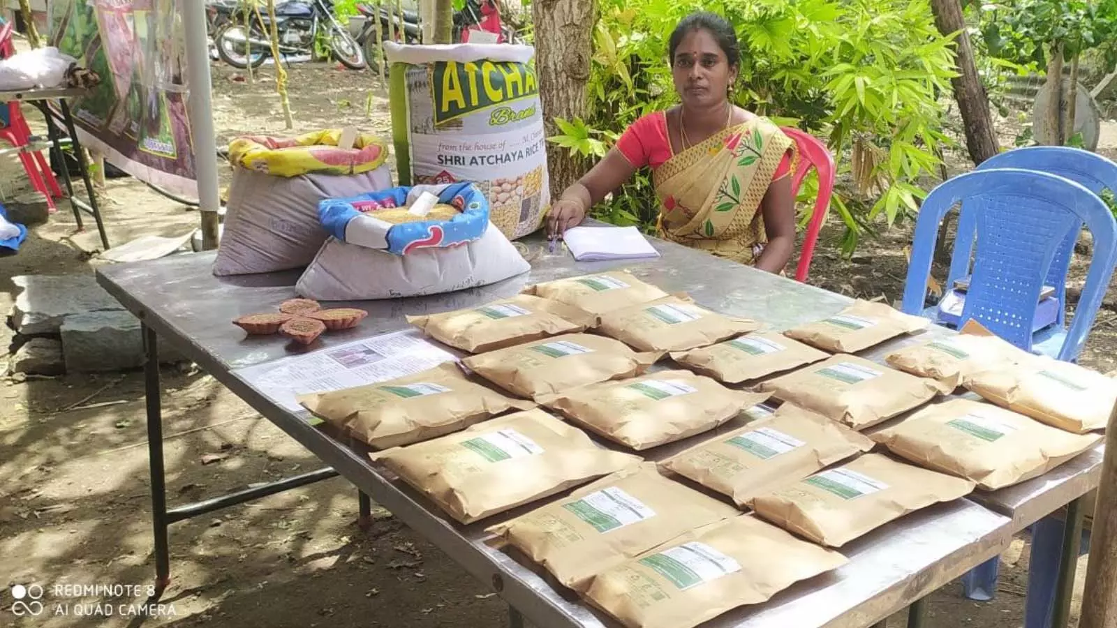Millet rice being sold in plastic-free packets