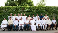 Rahul Gandhi with Congress leaders from Gujarat