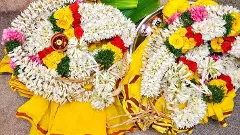 Hindu wedding thali garlands