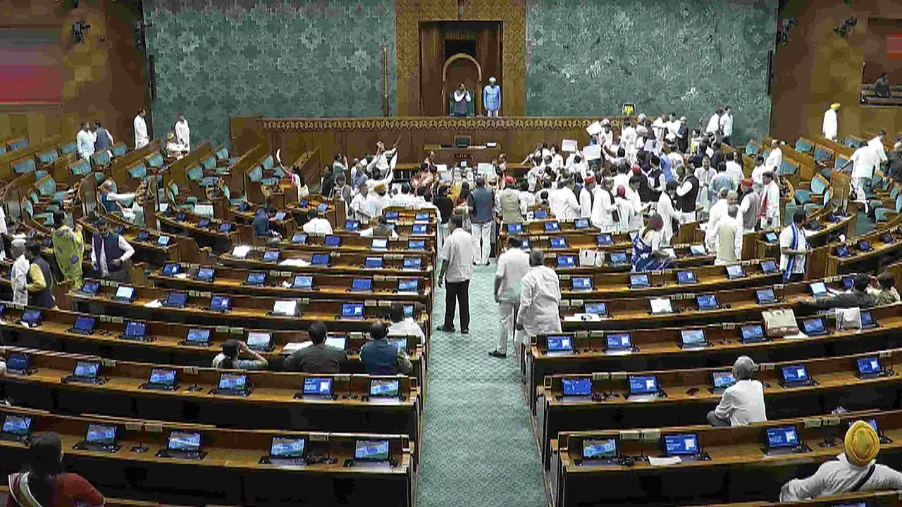 Lok Sabha during the Monsoon session of Parliament