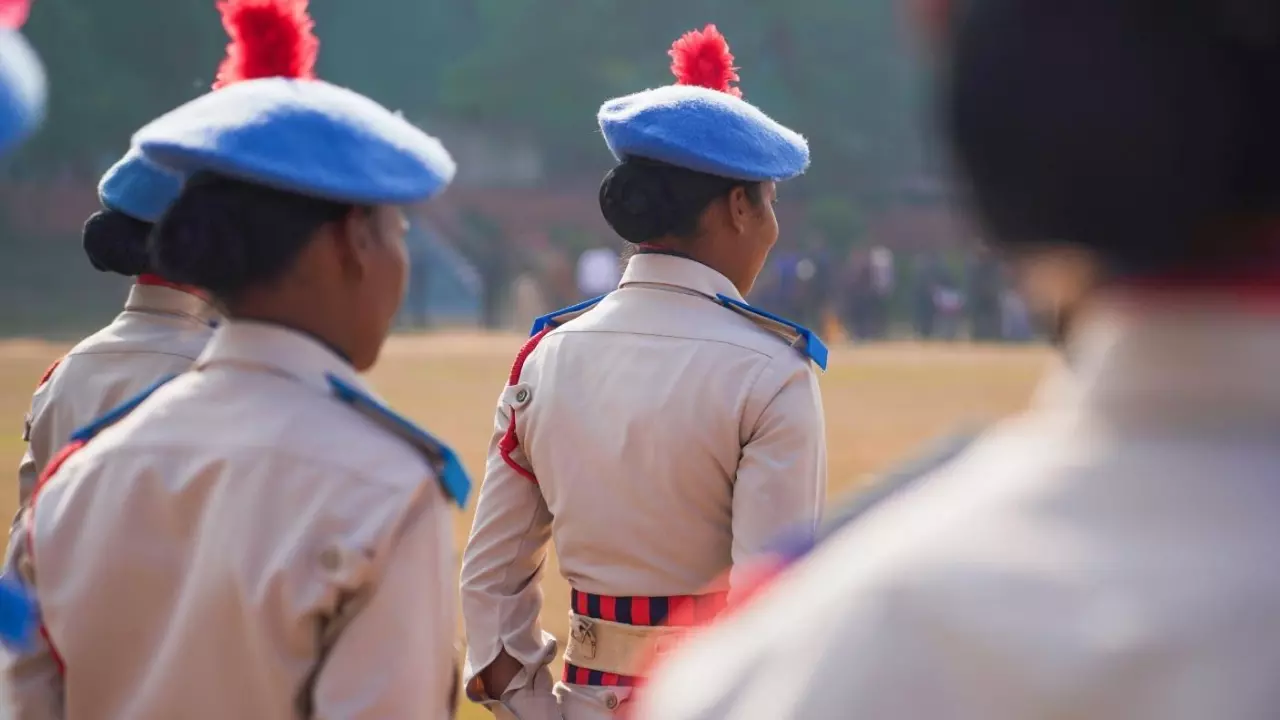 Women constable recruits in 26th Battalion PAC campus in Gorakhpur