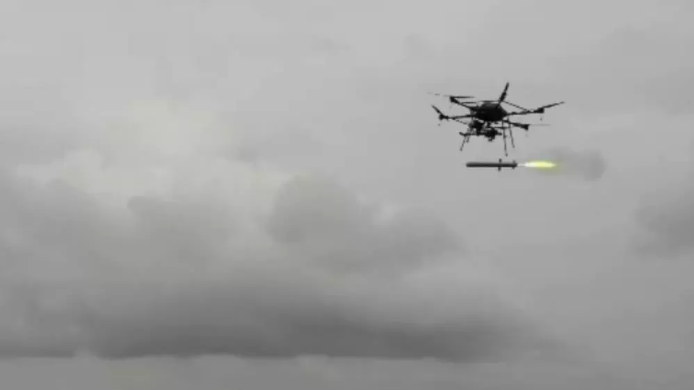 tests firing of drone-launched missile made by DRDO tests firing of drone-launched missile made by DRDO