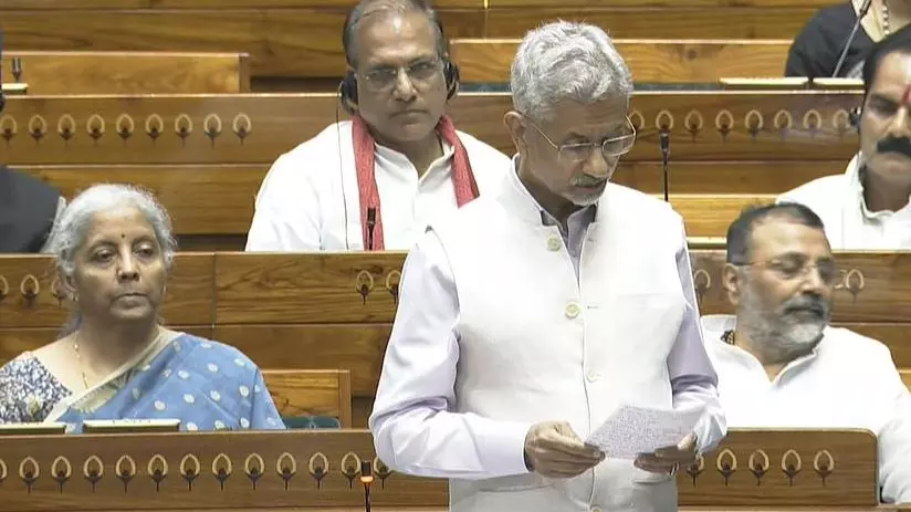 External Affairs Minister S Jaishankar addressing the Lok Sabha on Operation Sindoor