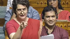 Priyanka Gandhi during Operation Sindoor debate in Lok Sabha