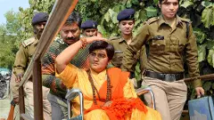 Malegaon blast accused Sadhvi Pragya Thakur before being produced in the court in  February 02, 2013