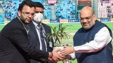 Rohan Jaitely (Left) with Union Home Minister Amit Shah