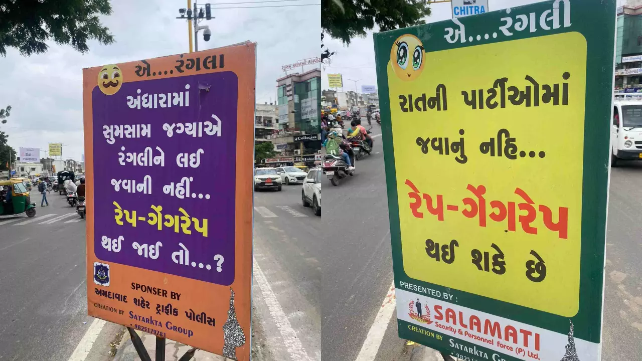 Ahmedabad traffic police posters