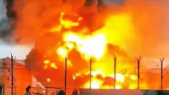 fire at oil depot in Sochi, Russia