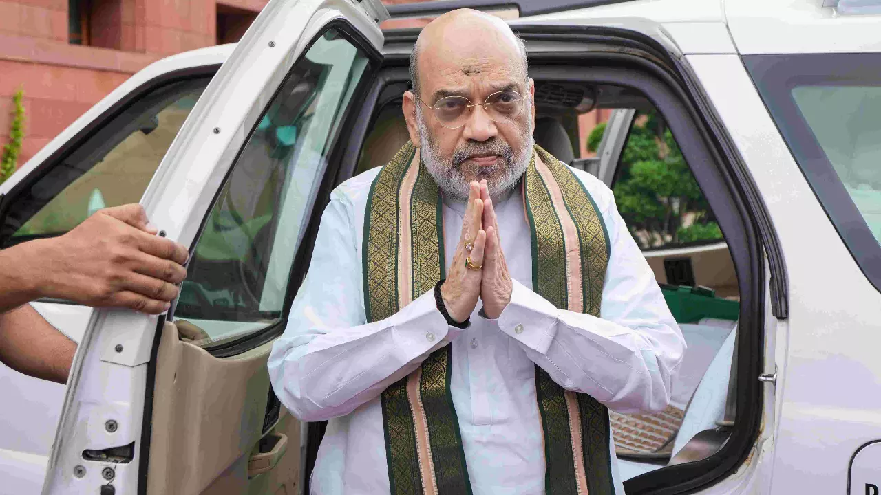 Union Home Minister Amit Shah during the Monsoon session of Parliament
