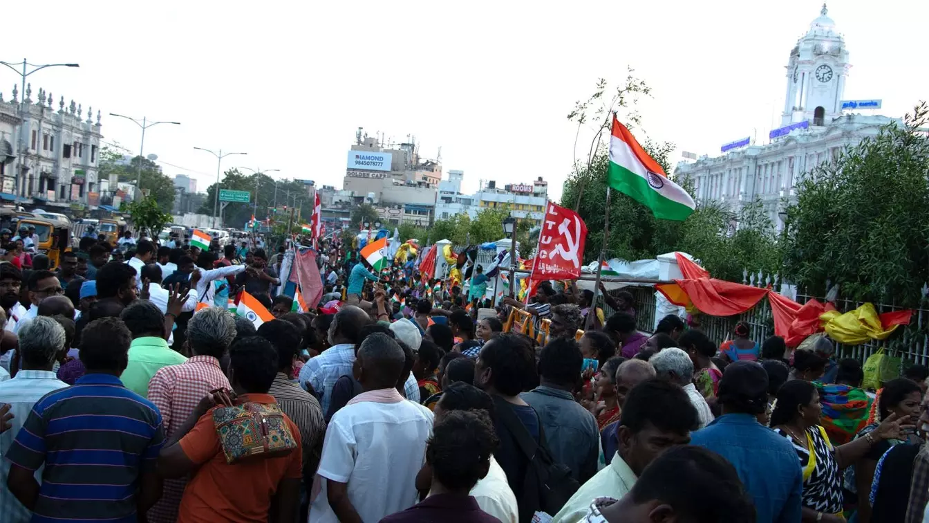 Chennai sanitation workers protest