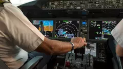 Pilots in the cockpit