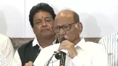 NCP (SP) chief Sharad Pawar speaking to reporters in Nagpur NCP (SP) chief Sharad Pawar speaking to reporters in Nagpur
