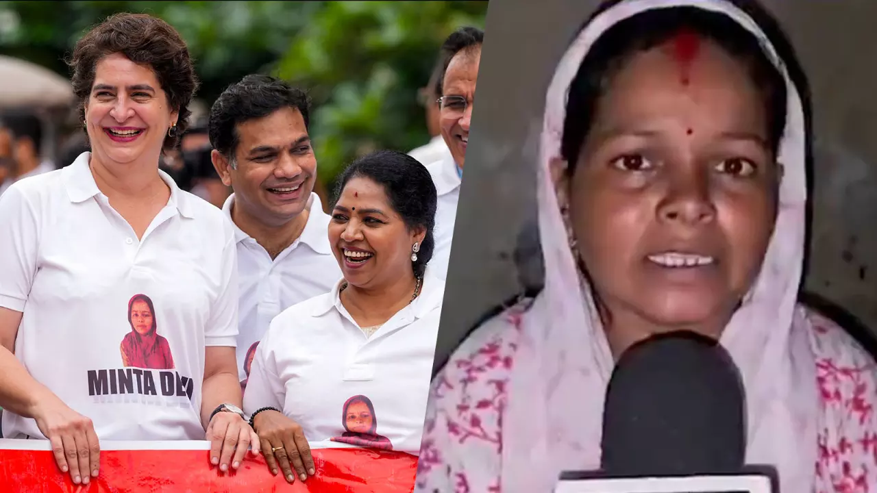Priyanka Gandhi and Minta Devi