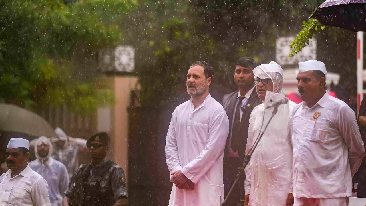 Rahul Gandhi at Independence Day celebration