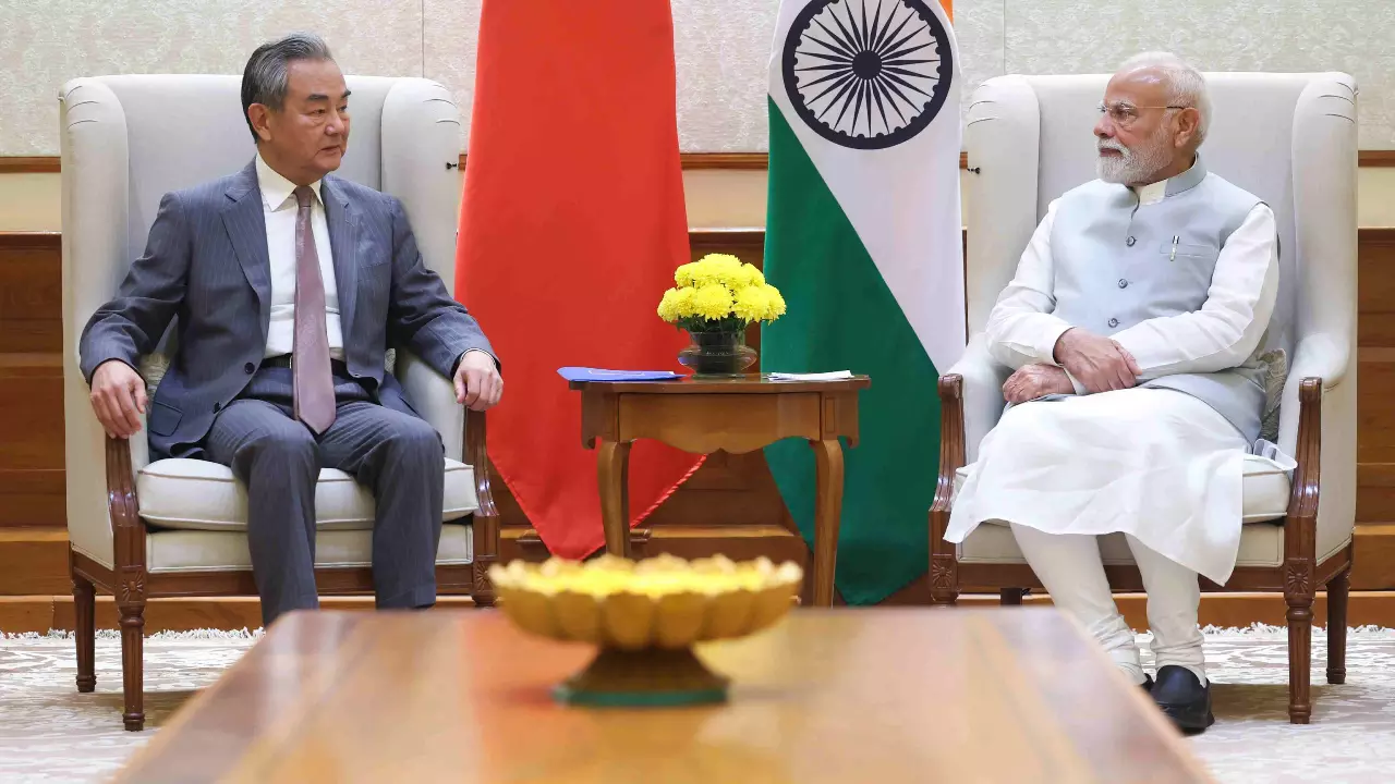 PM Modi meets Chinese FM Wang Yi
