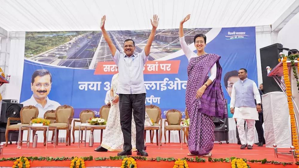 AAP leaders Arvind Kejriwal and Atishi
