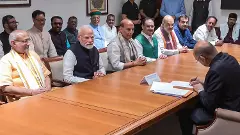 CP Radhakrishnan filing nomination for the Vice Presidential election