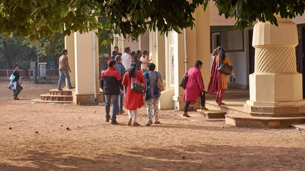 Inside the inside the Visva Bharati University campus at Bolpur Shantiniketan