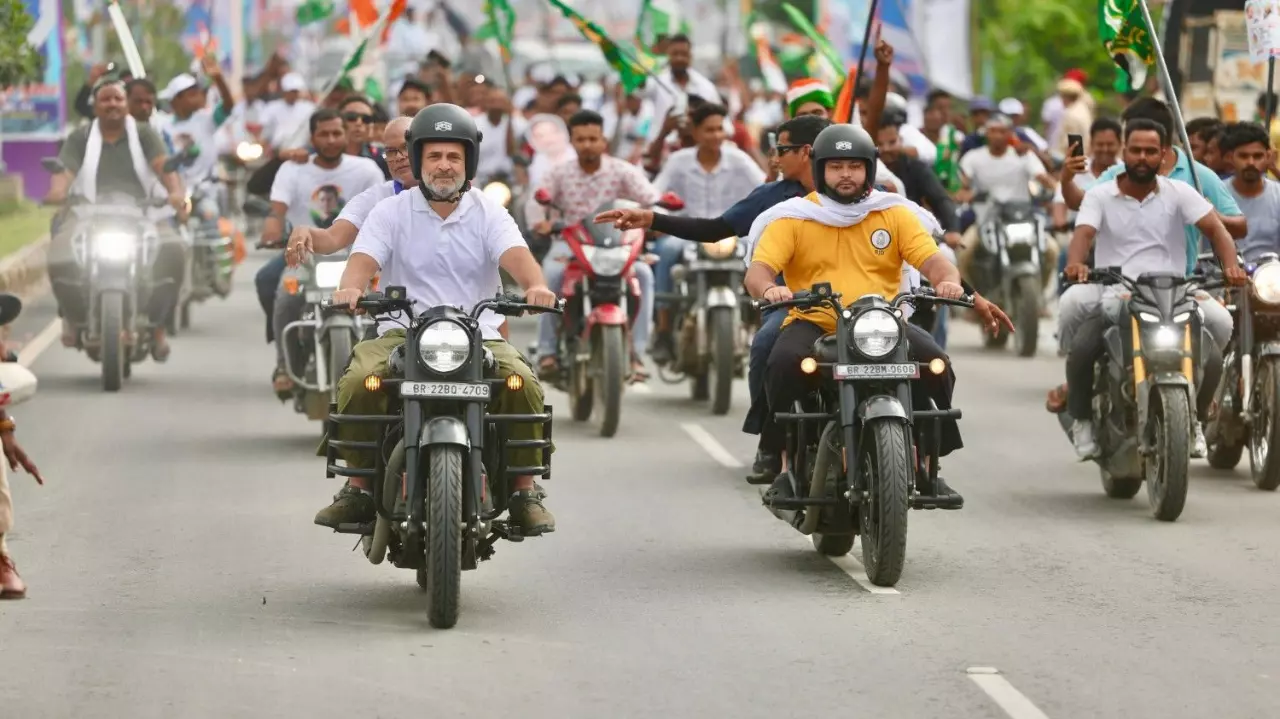 Rahul Gandhi, Tejashwi Yadav, Voter Adhikar Yatra