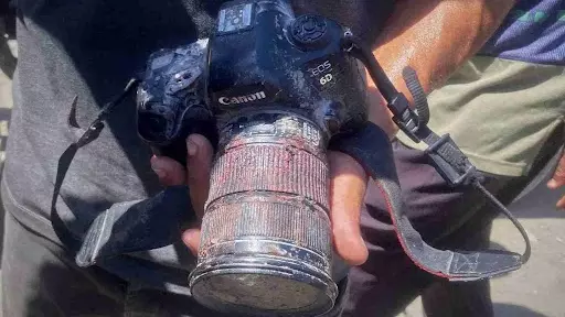 camera of slain journalist in Gaza