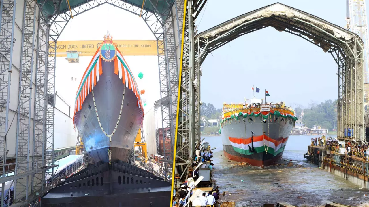 The two warships are equipped with supersonic Surface-to-Surface Missiles, Medium Range Surface-to-Air Missiles