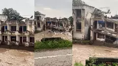 The Indian Army showed a chopper approaching a building for evacuation, while another captured the collapse of a structure