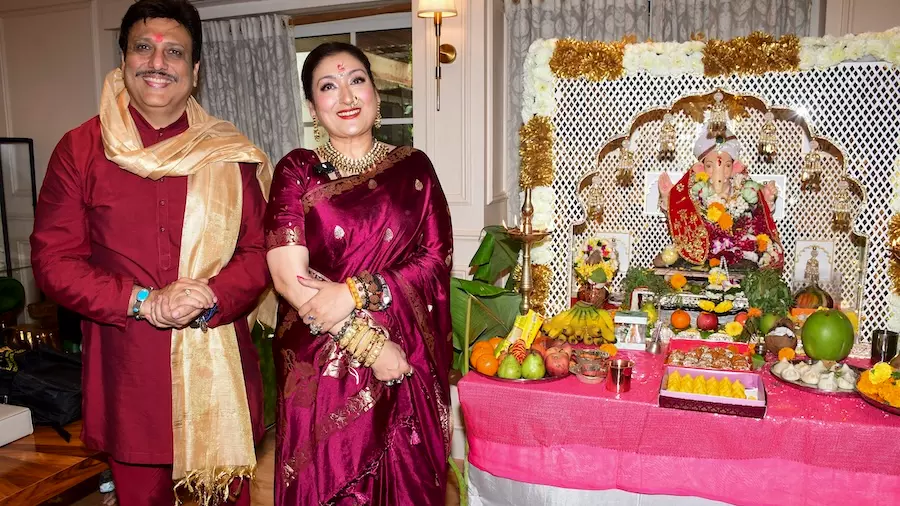 Bollywood actor Govinda with his wife Sunita