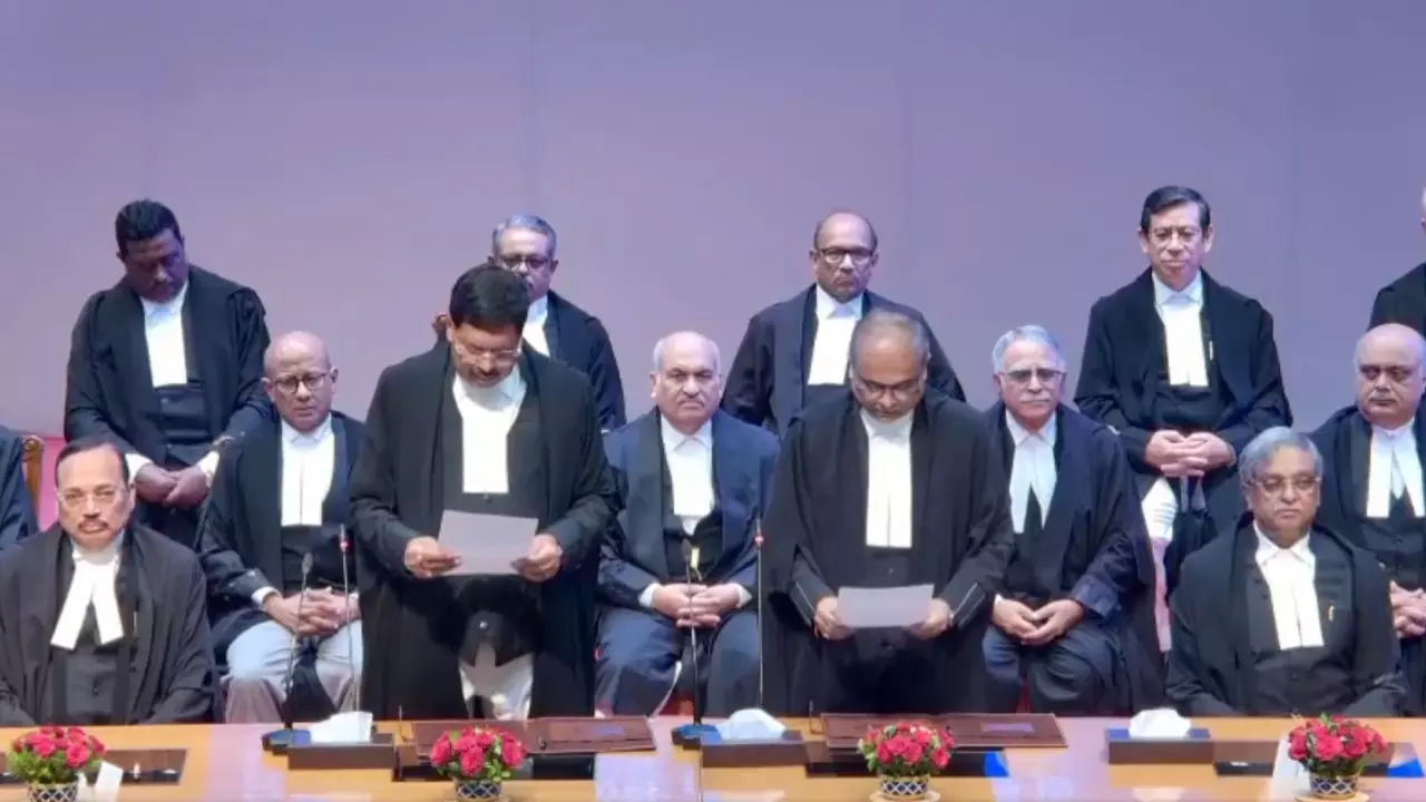 SC regains full strength; CJI swears in Justice Vipul Pancholi, Alok Aradhe SC regains full strength; CJI swears in Justice Vipul Pancholi, Alok Aradhe