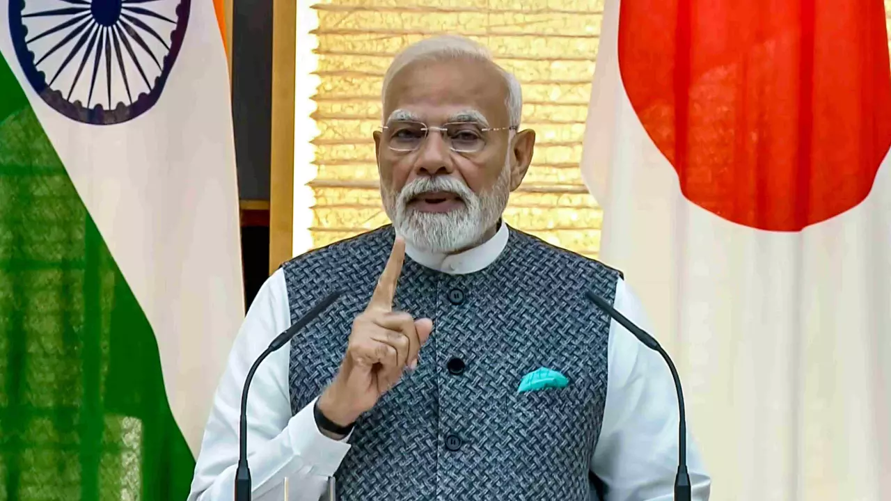 Prime Minister Narendra Modi addresses a joint press conference with his Japanese counterpart Shigeru Ishiba Prime Minister Narendra Modi addresses a joint press conference with his Japanese counterpart Shigeru Ishiba