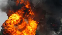 Fire and Smoke stock photo