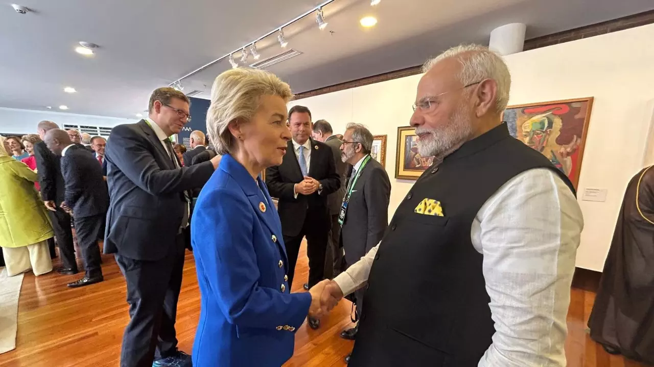 PM Modi with Ursula von der Leyen