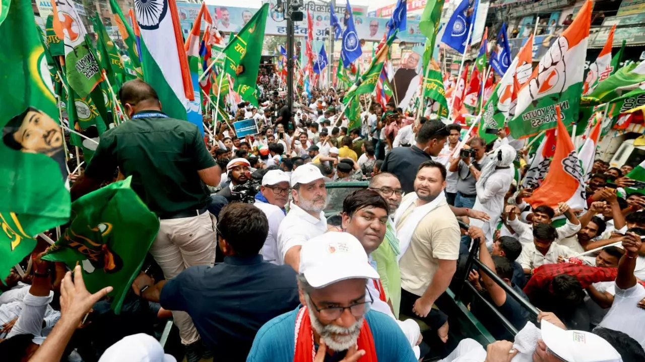 Voter Adhikar Yatra, Rahul Gandhi, Tejashwi Yadav