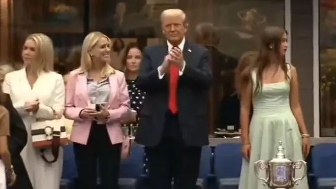 US President Donald Trump at the US Open