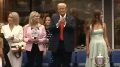 US President Donald Trump at the US Open