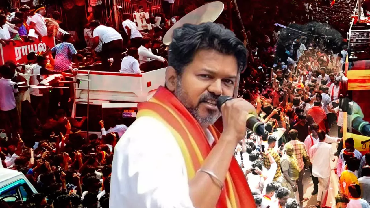 Vijay at Karur rally
