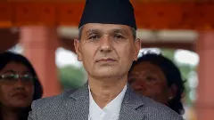 Noted lawyer Om Prakash Aryal has taken over as the home minister in the interim government in violence-ravaged Nepal. (PTI Photo/Abhishek Maharjan)