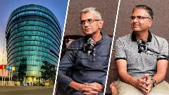 Zoho Corp CEO Shailesh Davey (centre) and ManageEngine head Rajesh Ganesan (right).