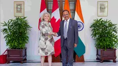 NSA Ajit Doval and his Canadian counterpart Nathalie G. Drouin