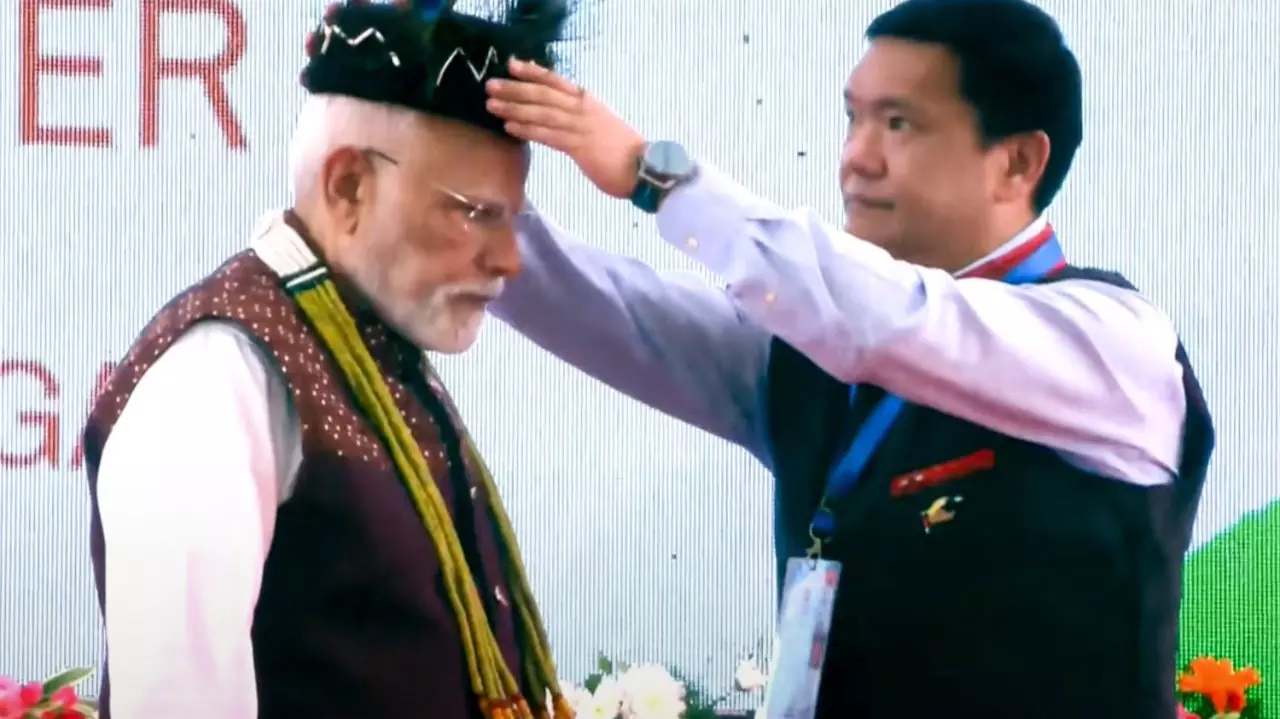 Arunachal CM Prema Khandu felicitates PM Narendra Modi